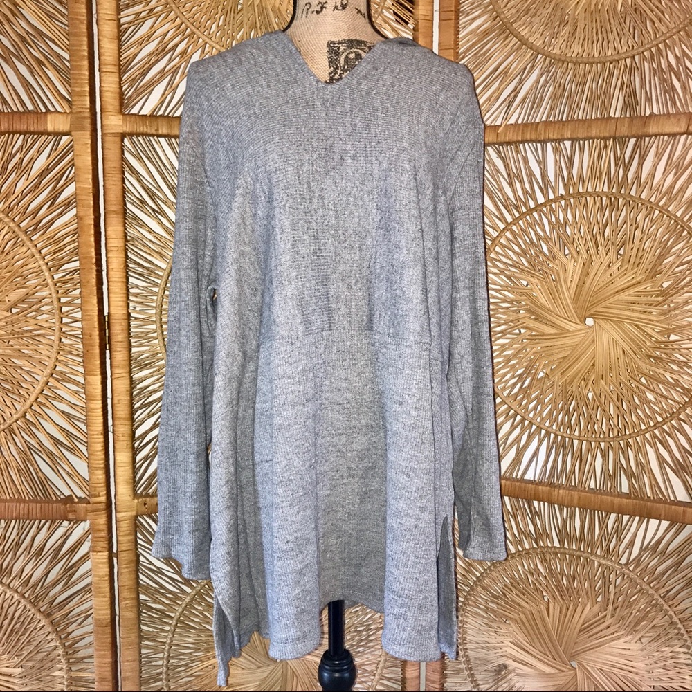 J. Jill Hooded Long Sleeve Shirt Stretch 3X